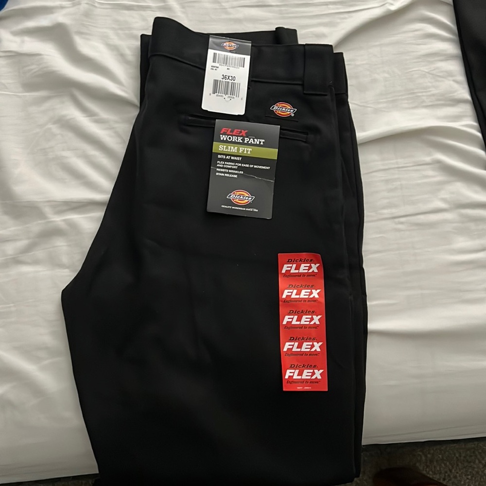 Brand new Dickies Flex work pants. Slim Fit. Size 36x30.